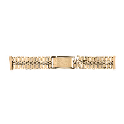 Lot 323 - A 9ct gold watch strap