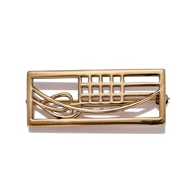 Lot 142 - A 9ct gold brooch
