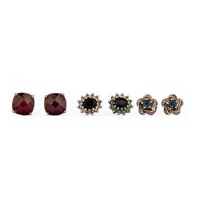 Lot 202 - Three pairs of earrings