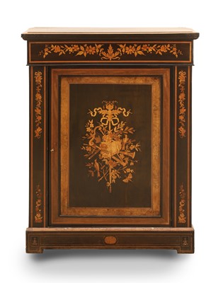 Lot 517 - A Victorian inlaid mahogany pier cabinet
