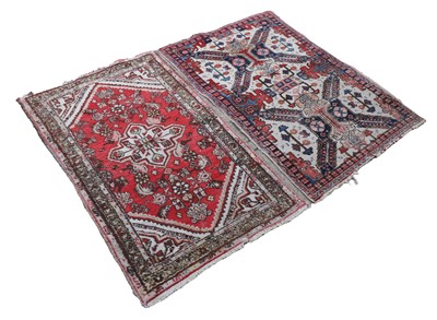 Lot 426 - Two small Persian prayer rugs