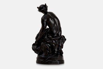 Lot 84 - A Wedgwood black basalt figure of the Seated Mercury