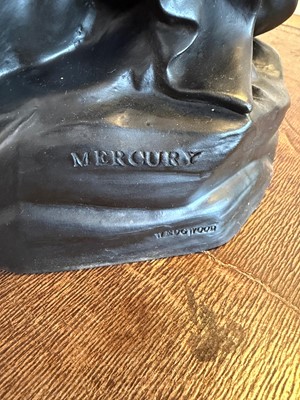 Lot 84 - A Wedgwood black basalt figure of the Seated Mercury