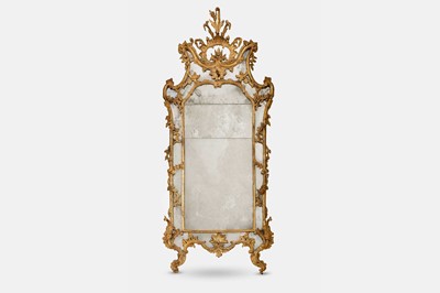 Lot 101 - A rococo carved giltwood pier mirror