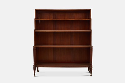 Lot 80 - A late George III mahogany waterfall bookcase