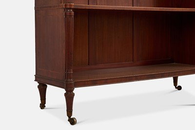 Lot 80 - A late George III mahogany waterfall bookcase