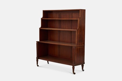 Lot 80 - A late George III mahogany waterfall bookcase