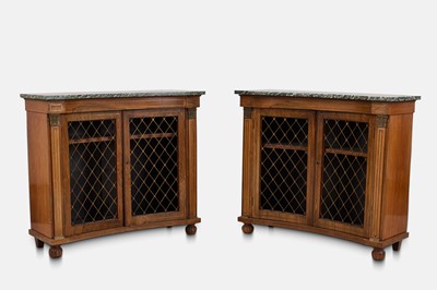 Lot 199 - A pair of Regency-style rosewood low bookcases
