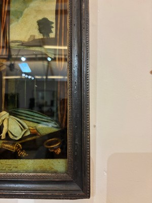 Lot 83 - A set of three late George III reverse glass prints