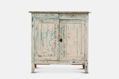 Lot 148 - A painted wooden cupboard