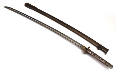 Lot 386 - A WWII Japanese Type 95 NCO Shin Gunto sword