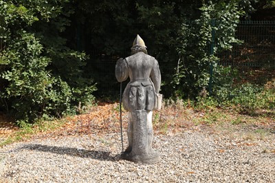 Lot 421 - A carved marble figure of a Tudor figure