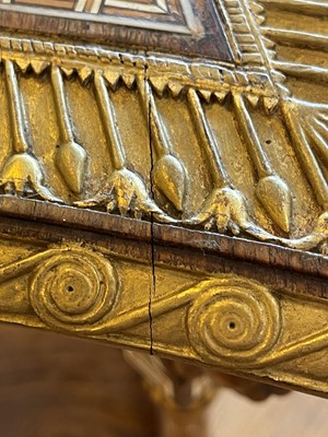 Lot 73 - An Egyptian Revival kingwood and parcel-gilt occasional table attributed to Johnstone, Norman & Co.