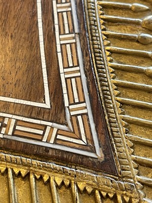 Lot 73 - An Egyptian Revival kingwood and parcel-gilt occasional table attributed to Johnstone, Norman & Co.