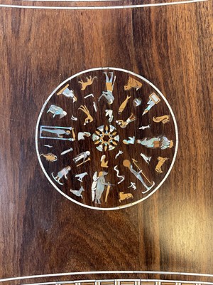 Lot 73 - An Egyptian Revival kingwood and parcel-gilt occasional table attributed to Johnstone, Norman & Co.