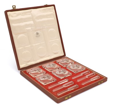Lot 151 - A set of six Baccarat butter pats