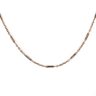Lot 321 - A 9ct rose gold watch chain