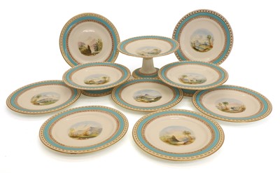 Lot 129 - A Victorian porcelain part dessert service