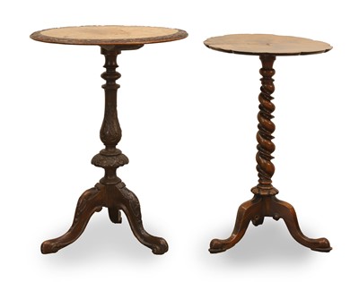Lot 533 - A William IV figured walnut tripod table