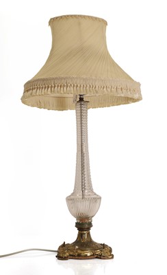 Lot 478 - A cut-glass table lamp