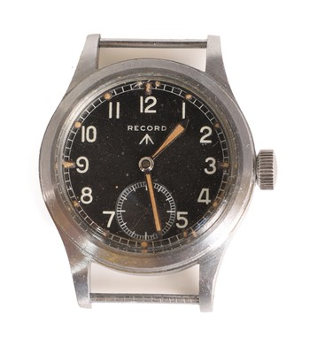 Lot A Record WWII stainless steel British military-issued ‘Dirty Dozen’ mechanical watch