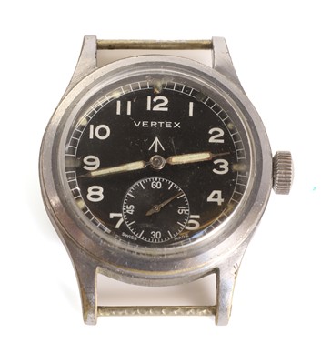 Lot A Vertex stainless steel British military-issued ‘Dirty Dozen’ mechanical wristwatch