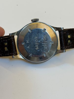 Lot 13 - An Omega stainless steel Air Ministry issue RAF pilot's mechanical wristwatch