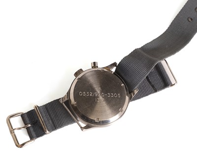 Lot 14 - A Lemania monopusher chronograph stainless steel mechanical wristwatch