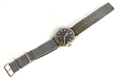 Lot An Omega WWII stainless steel military-issued 'Dirty Dozen' mechanical wristwatch