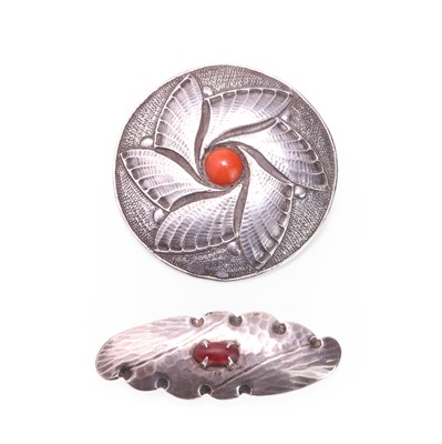 Lot 195 - Two silver brooches