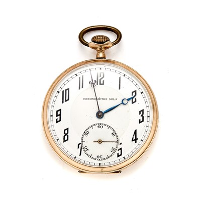 Lot 325 - A 14ct gold open faced pocket watch