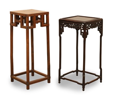Lot 502 - Two Chinese hardwood stands