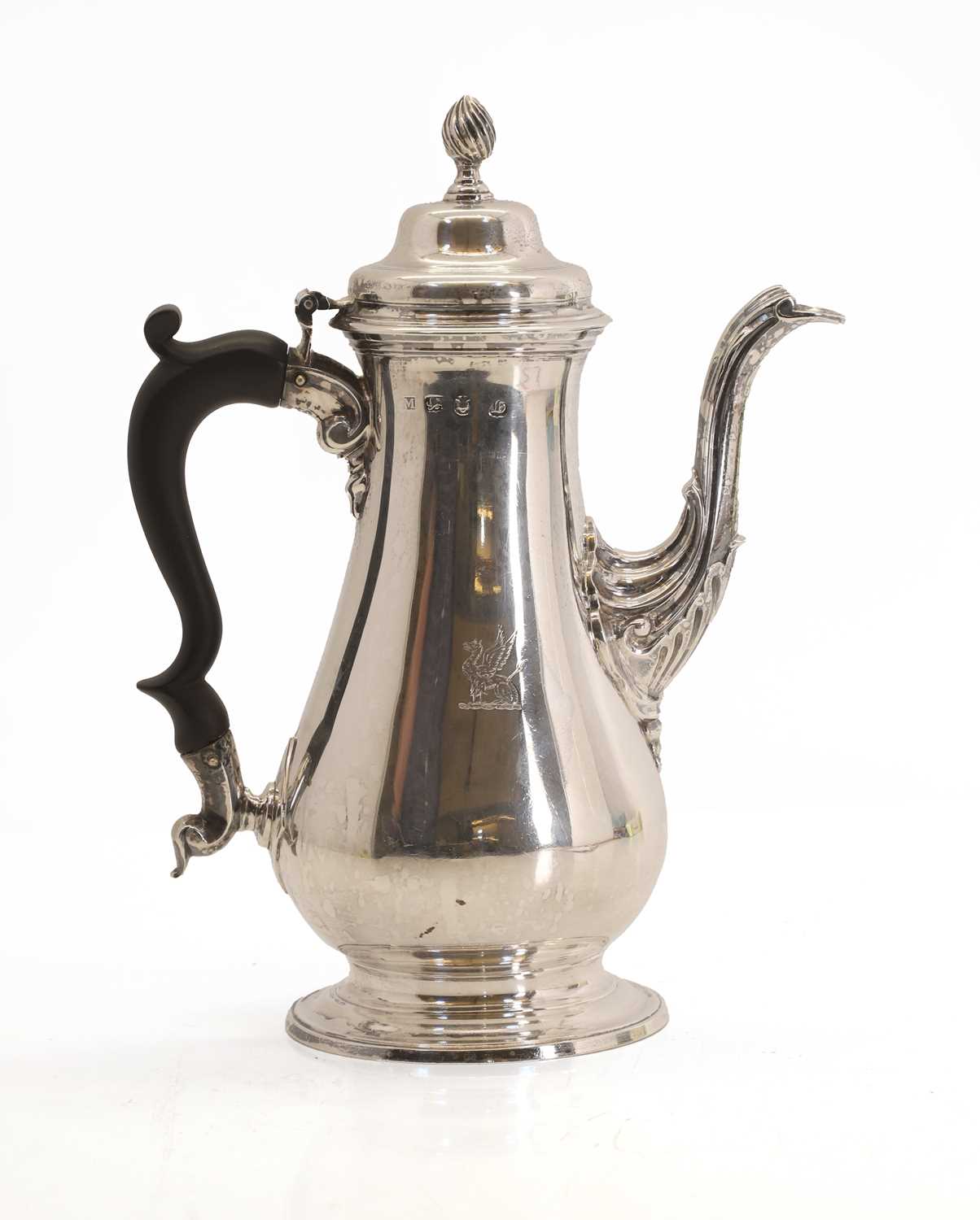 Lot 1 - A George III silver coffee pot