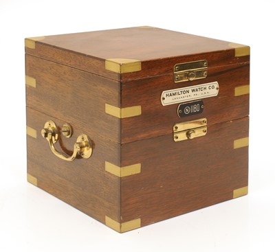 Lot 19 - A mahogany two day marine chronometer