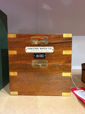 Lot 19 - A mahogany two day marine chronometer