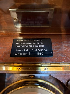 Lot 19 - A mahogany two day marine chronometer