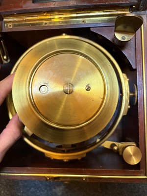 Lot 19 - A mahogany two day marine chronometer