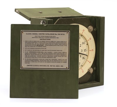 Lot 23 - A Smiths Astral 8-Day British military signal centre clock