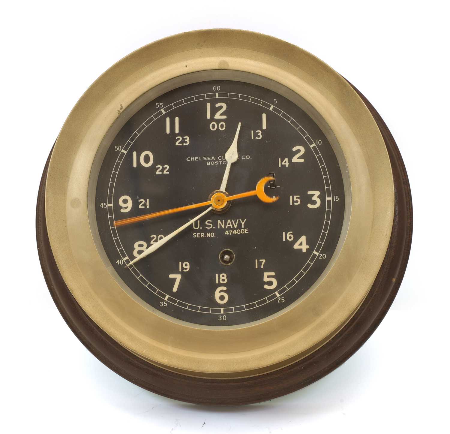 Lot 26 - A US Navy bulk head clock