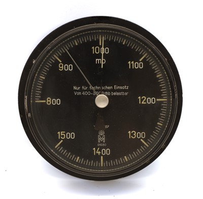 Lot 32 - A WWII Kriegsmarine bulkhead aneroid barometer