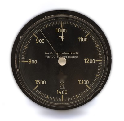 Lot 32 - A WWII Kriegsmarine bulkhead aneroid barometer
