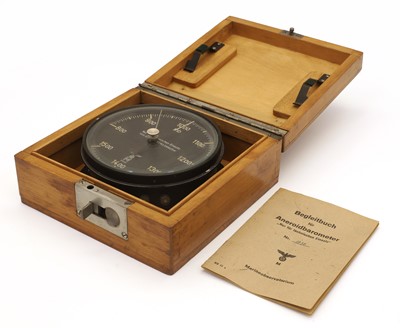 Lot 32 - A WWII Kriegsmarine bulkhead aneroid barometer