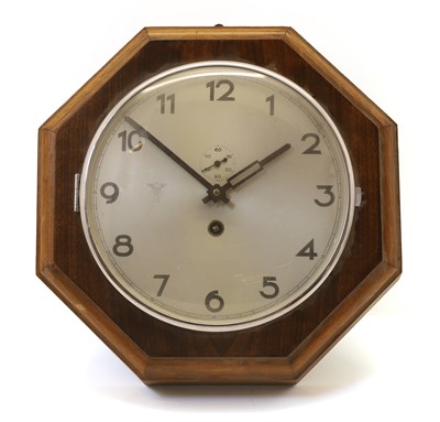 Lot A Kriegsmarine eight-day ship's wardroom clock