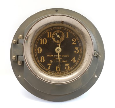 Lot 36 - A WWII US Navy Mark I boat clock
