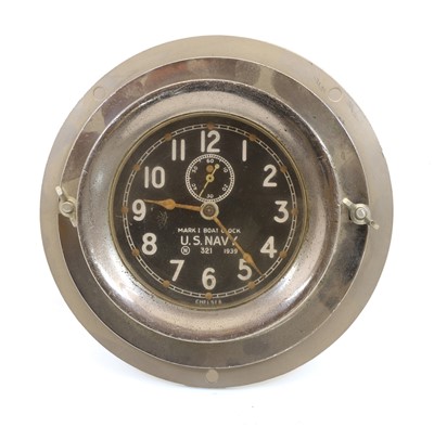 Lot 37 - A WWII US Navy Mark I boat clock