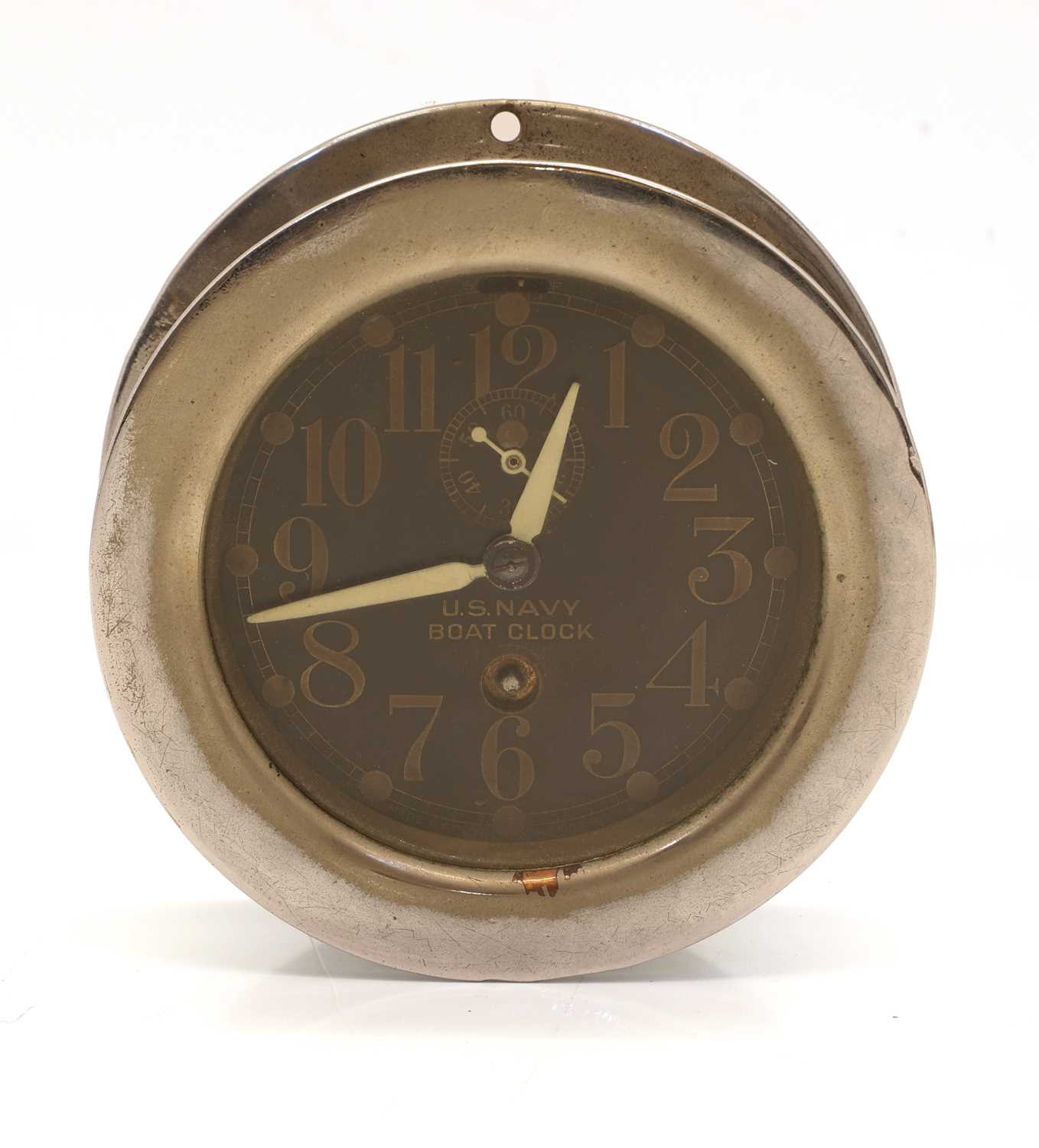Lot 38 - A small WWII US Navy Mark I boat clock