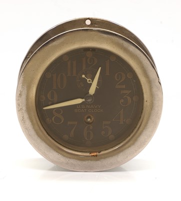 Lot 38 - A small WWII US Navy Mark I boat clock