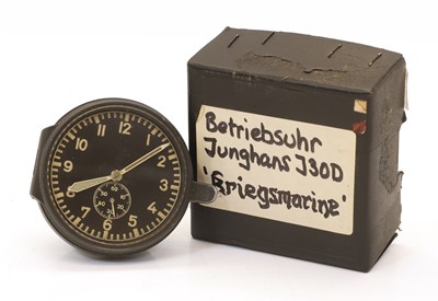 Lot 44 - A WWII Kriegsmarine bulkhead clock