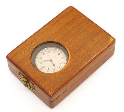 Lot 48 - A Royal Navy chrome and nickel plated open face deck pocket watch