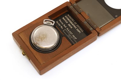 Lot 49 - A Royal Navy chrome and nickel plated open-faced deck pocket watch
